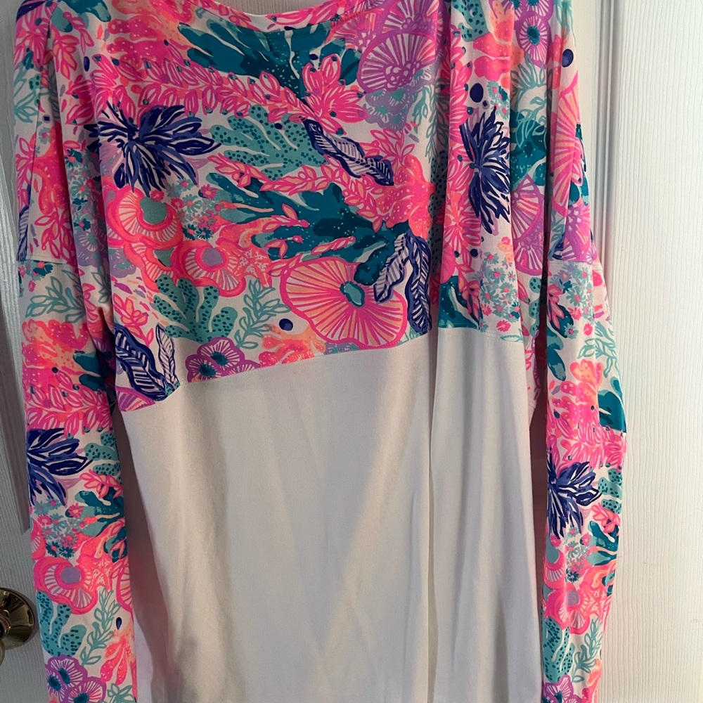 Lilly Pulitzer Pink and Blue Floral Top